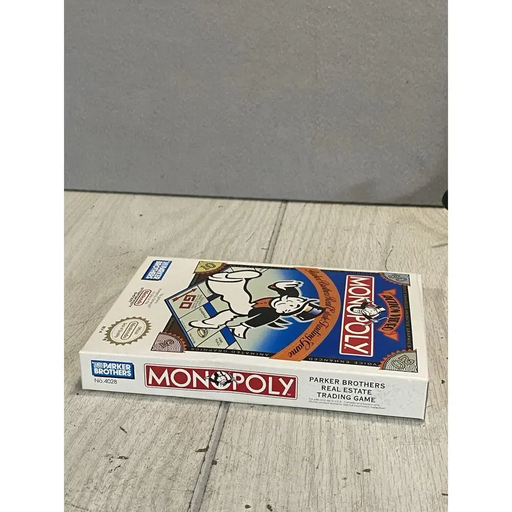 Monopoly Nintendo NES Game With Box and Map